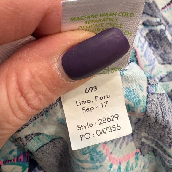 Lilly Pulitzer Llamas Blue and Pink Patterned Sophie Midi Dress XL - Picture 7 of 7